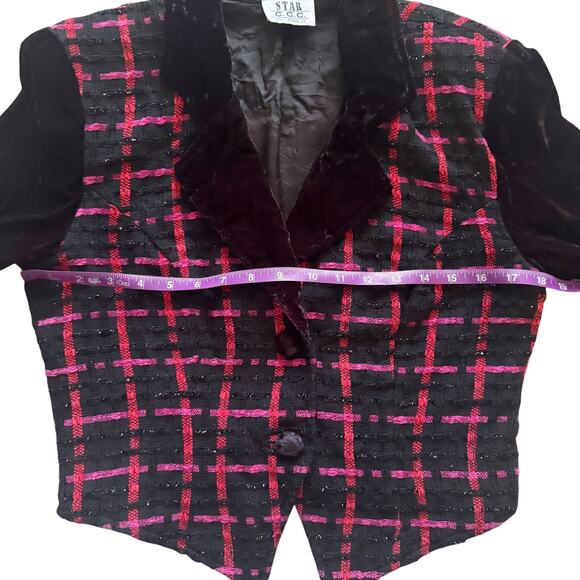 VTG Star City Blazer Jacket Med 6 Velvet Whimsigoth Goth Vintage Preppy Y2K 90s - Picture 8 of 13